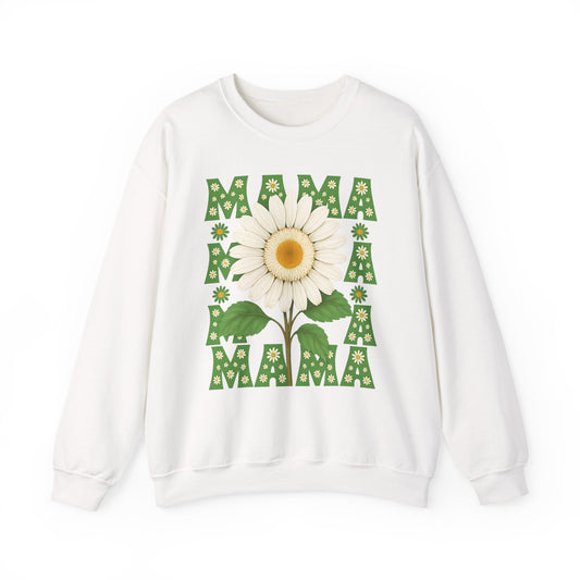 Mama Sweatshirt, Mother's Day Gift, Unisex Crewneck Jumper, Floral Top, Mom Birthday Present, Spring Outerwear,