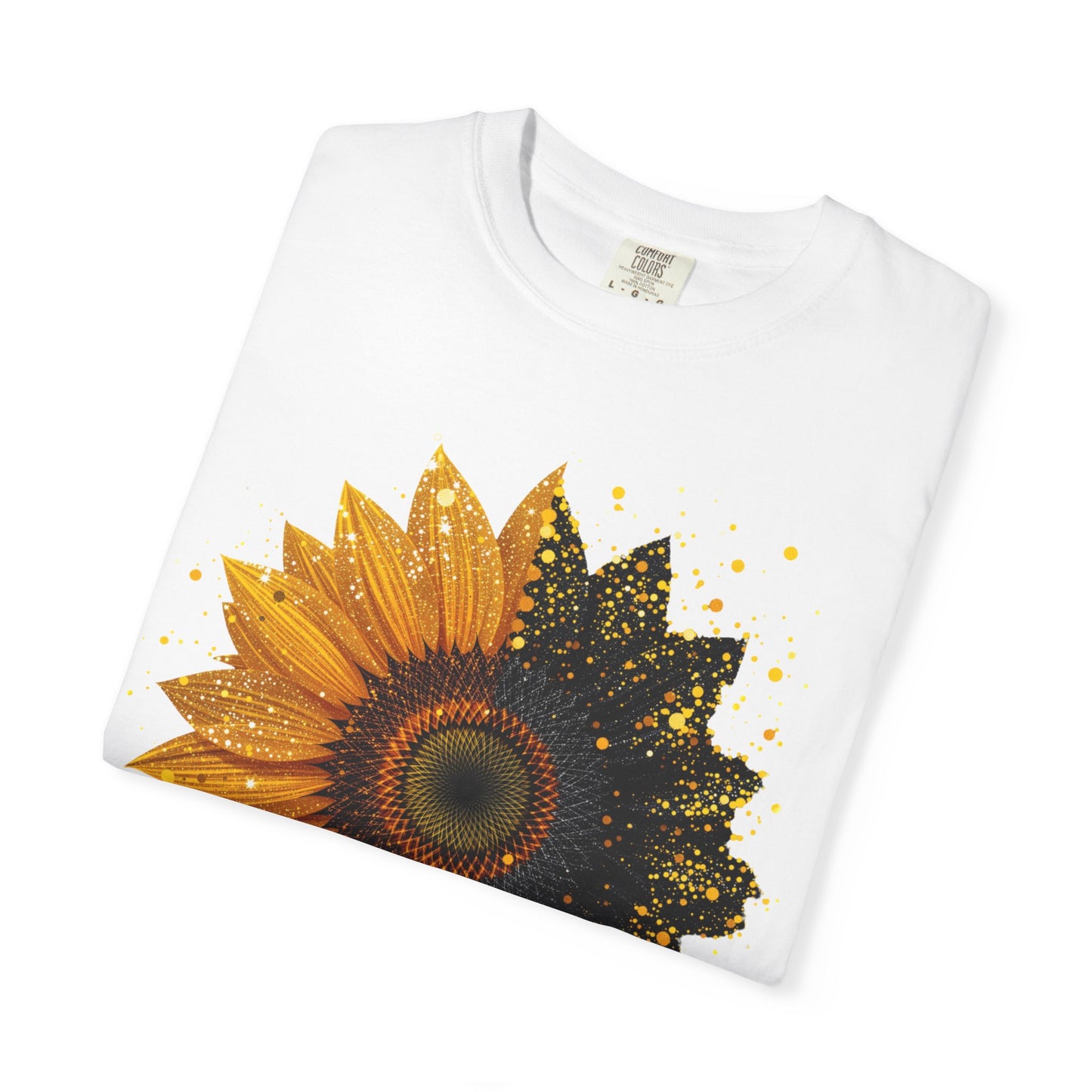Sunflower Unisex Garment-Dyed T-shirt, Yellow Flower Tee, Floral Shirt, Botanical Top, Nature Lover Gift