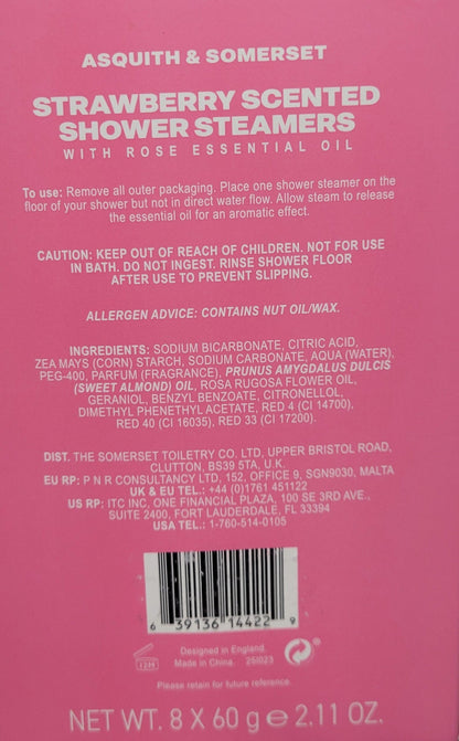 Asquith & Somerset Romance Scented Shower Steamers Hearts