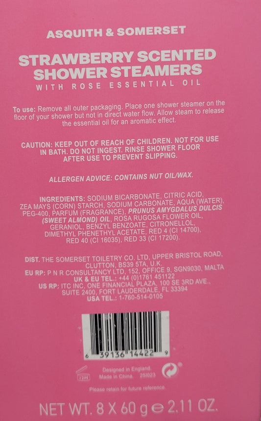 Asquith & Somerset Romance Scented Shower Steamers Hearts